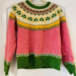 NWT Kiel James Patrick Fair Isle Irish Sweater Size M